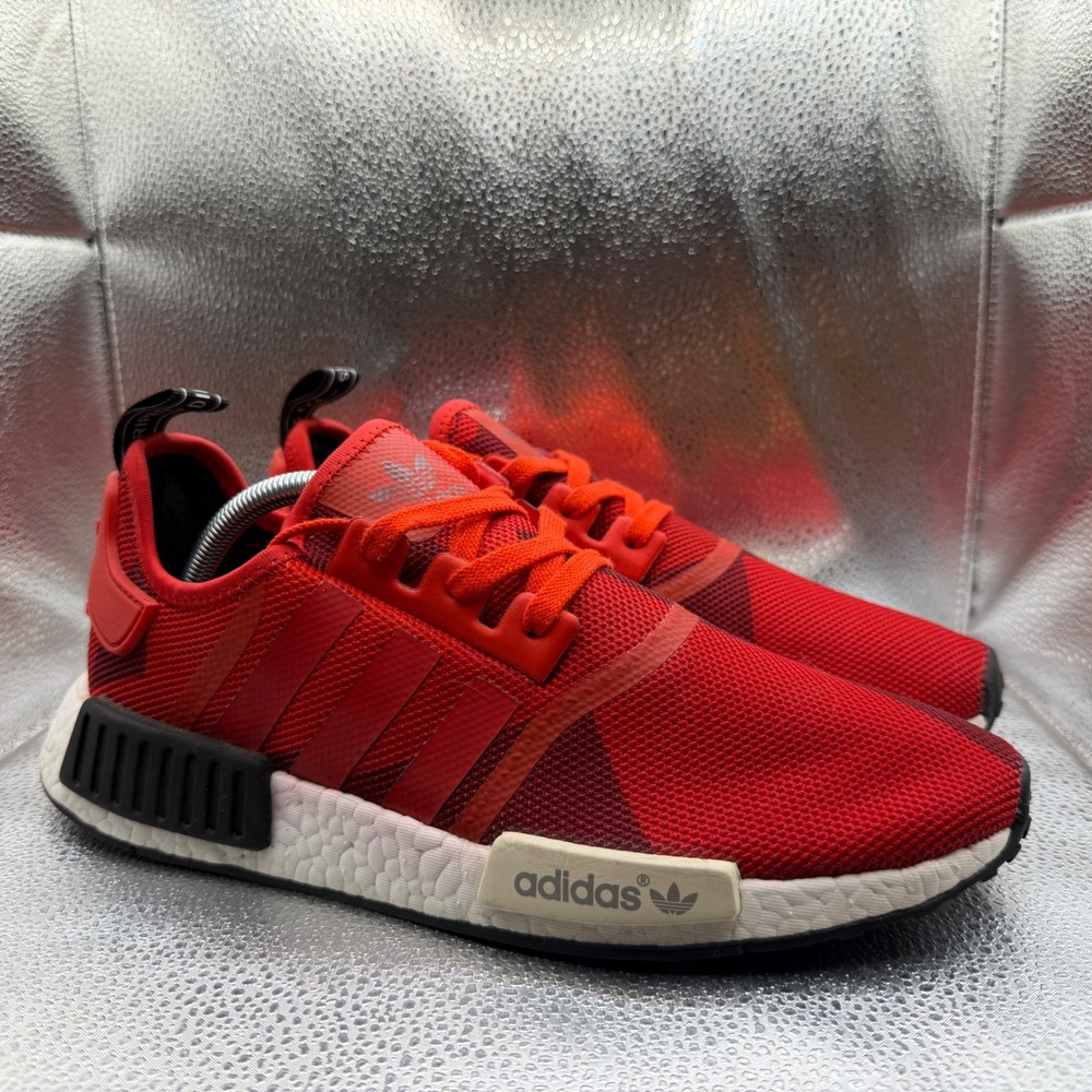 Size 10.5 Adidas NMD R1 Sneakers Mens Red Excellent Mesh Boost S79164